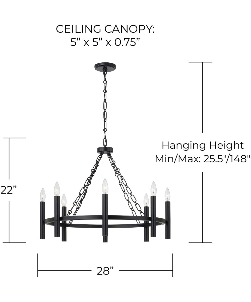 Winton 8-Light Chandelier Matte Black