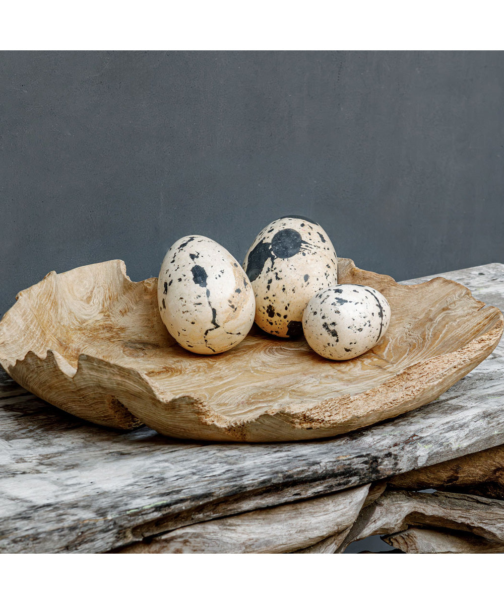 Nest Trio Indoor-Outdoor Stone Eggs Set of 3