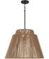 Jasper 1-Light Outdoor Hanging-Lantern Sienna and Black