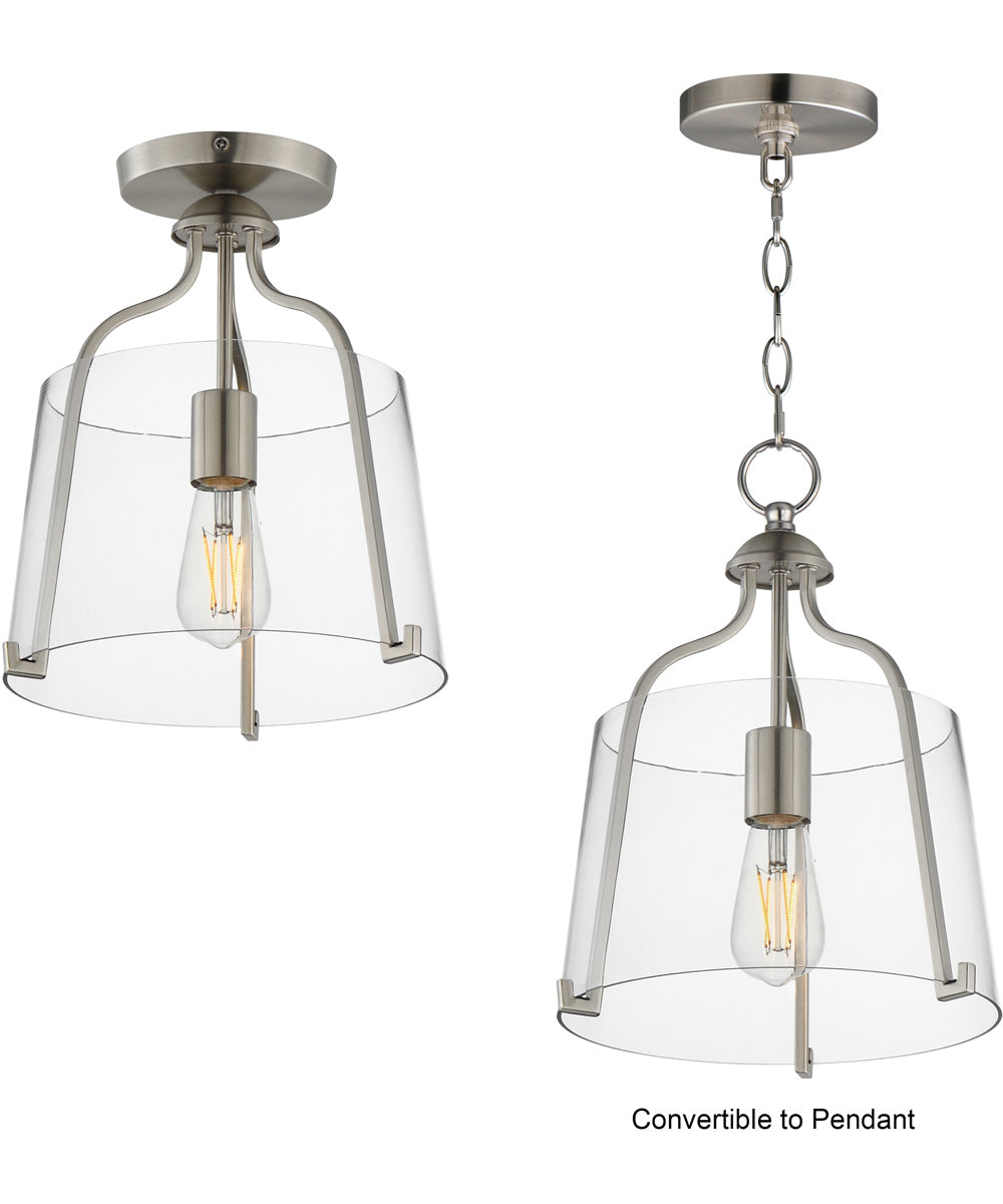 Bellmore 1-Light Pendant/Semi Flush Satin Nickel
