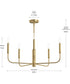Reines 5-Light Medium Chandelier Brushed Gold
