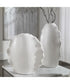 Ruffled Feathers Modern White Vases, Set of 2