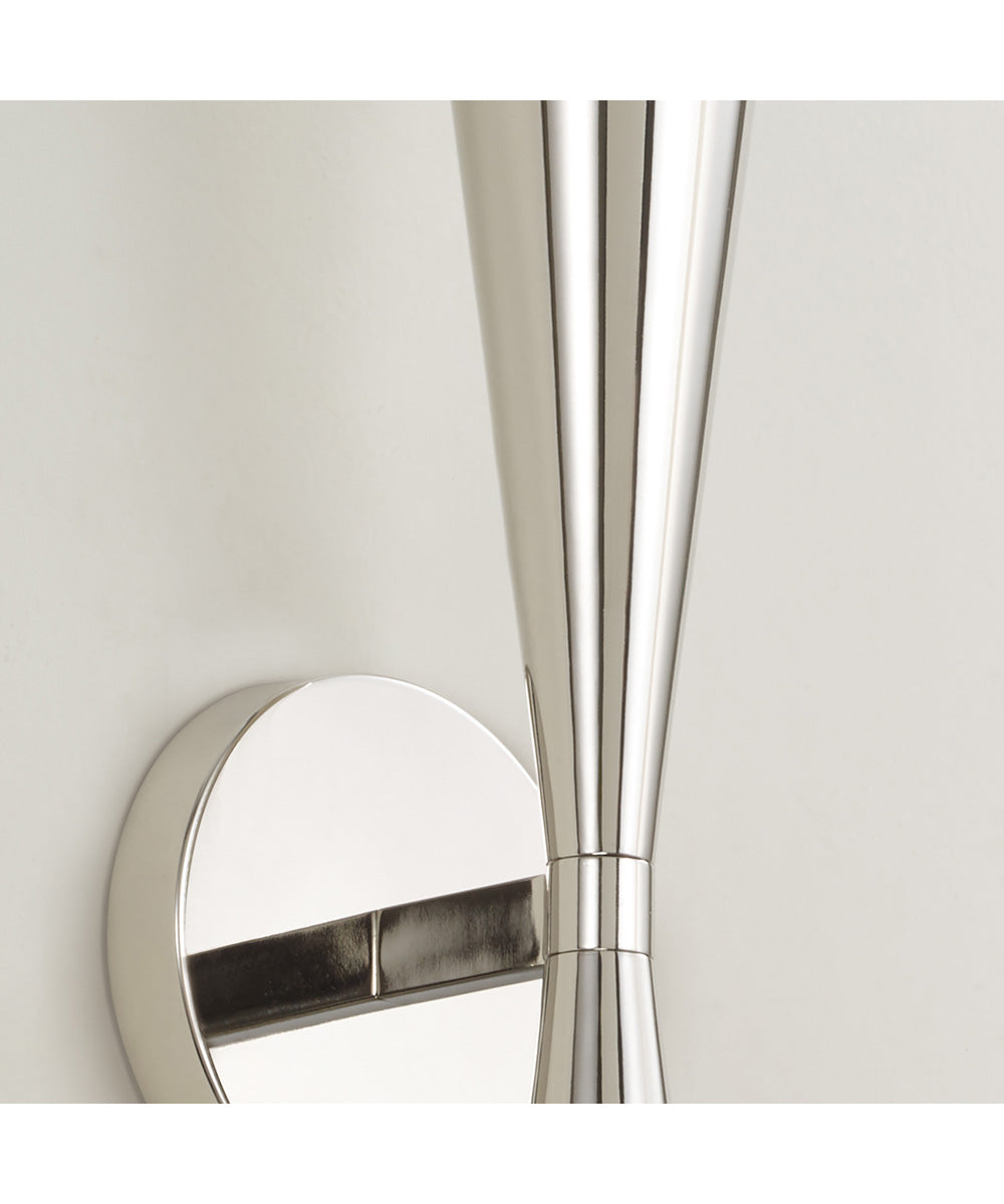 Levi 2-Light Sconce Polished Nickel