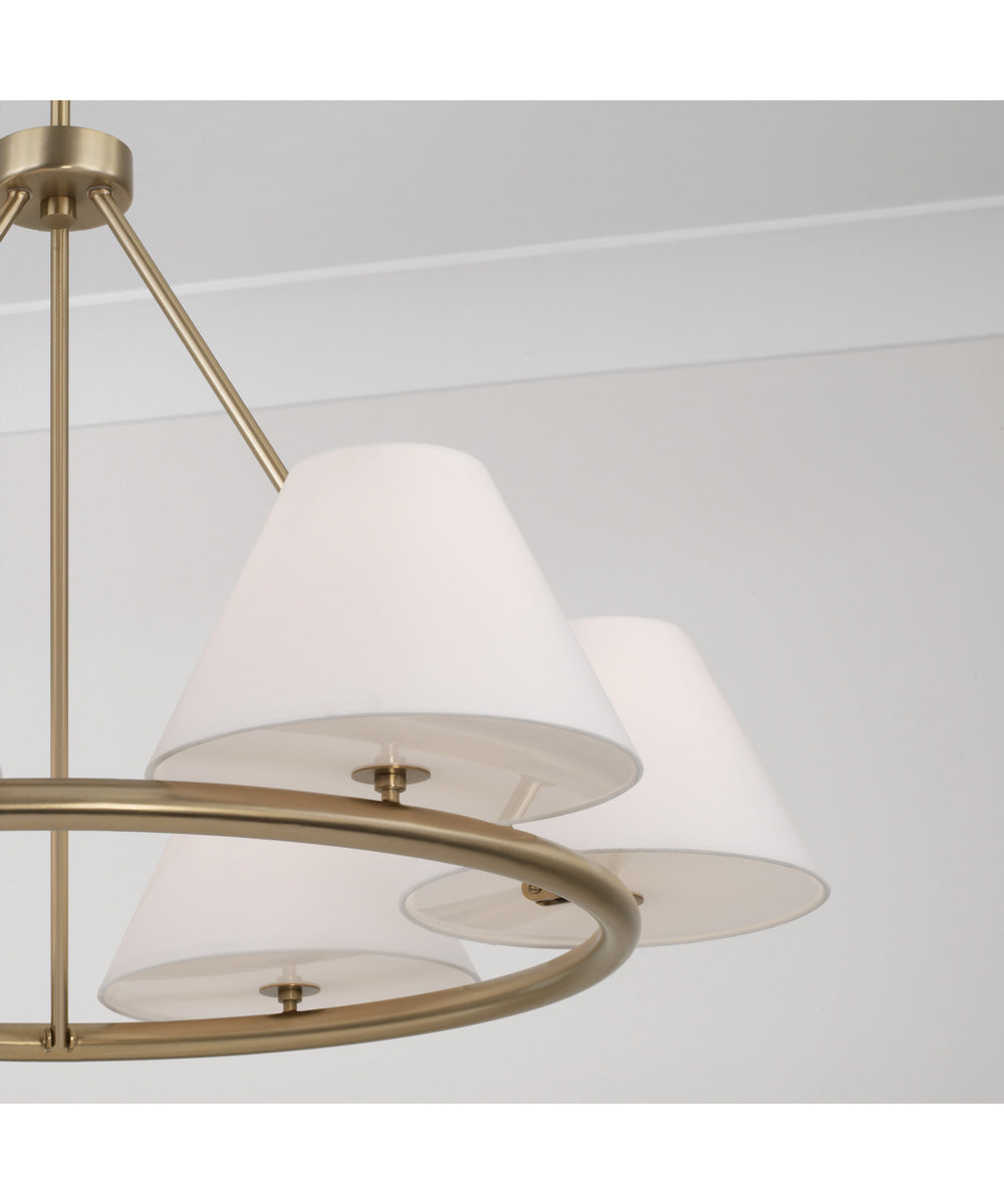 Parson 6-Light Chandelier Matte Brass