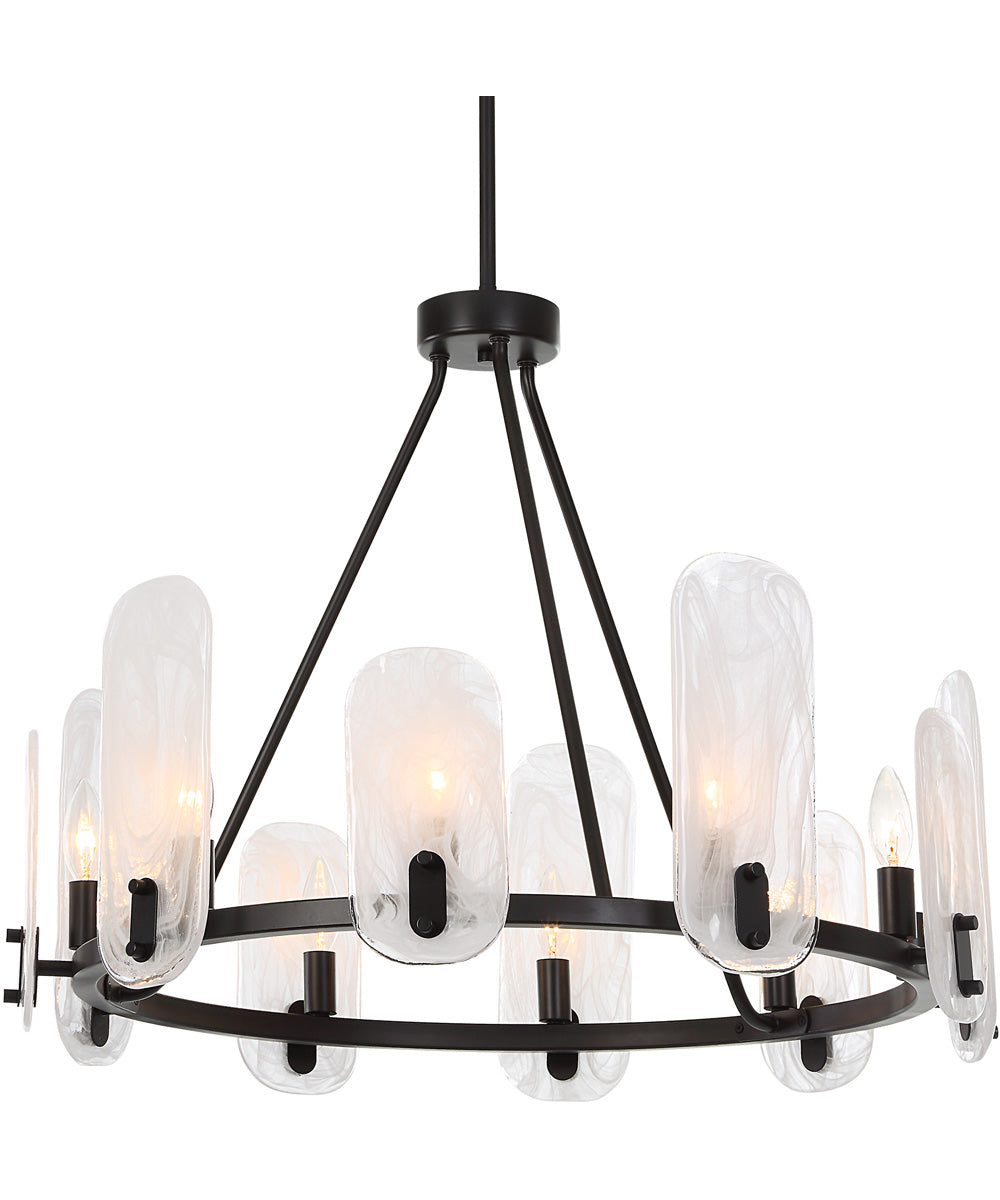 Ellipse 10 Light Dark Bronze Chandelier