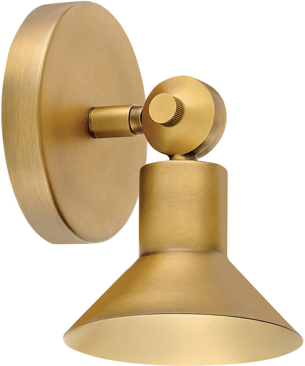 Dom LED-Light Small Adjustable LED Sconce in Heritage Brass