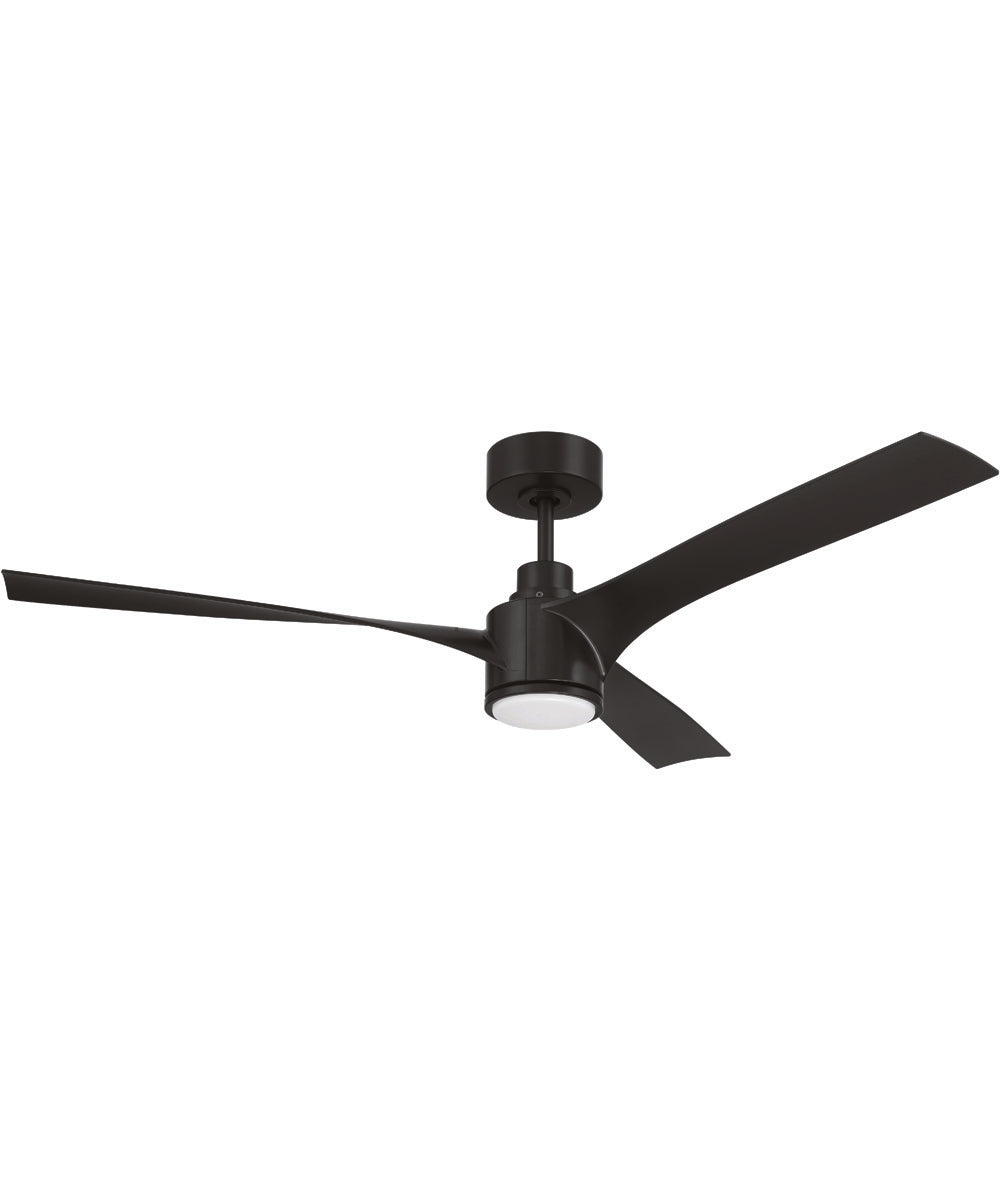 Phoebe 52" 3-Blade Indoor/Outdoor Damp Ceiling Fan Fan Flat Black