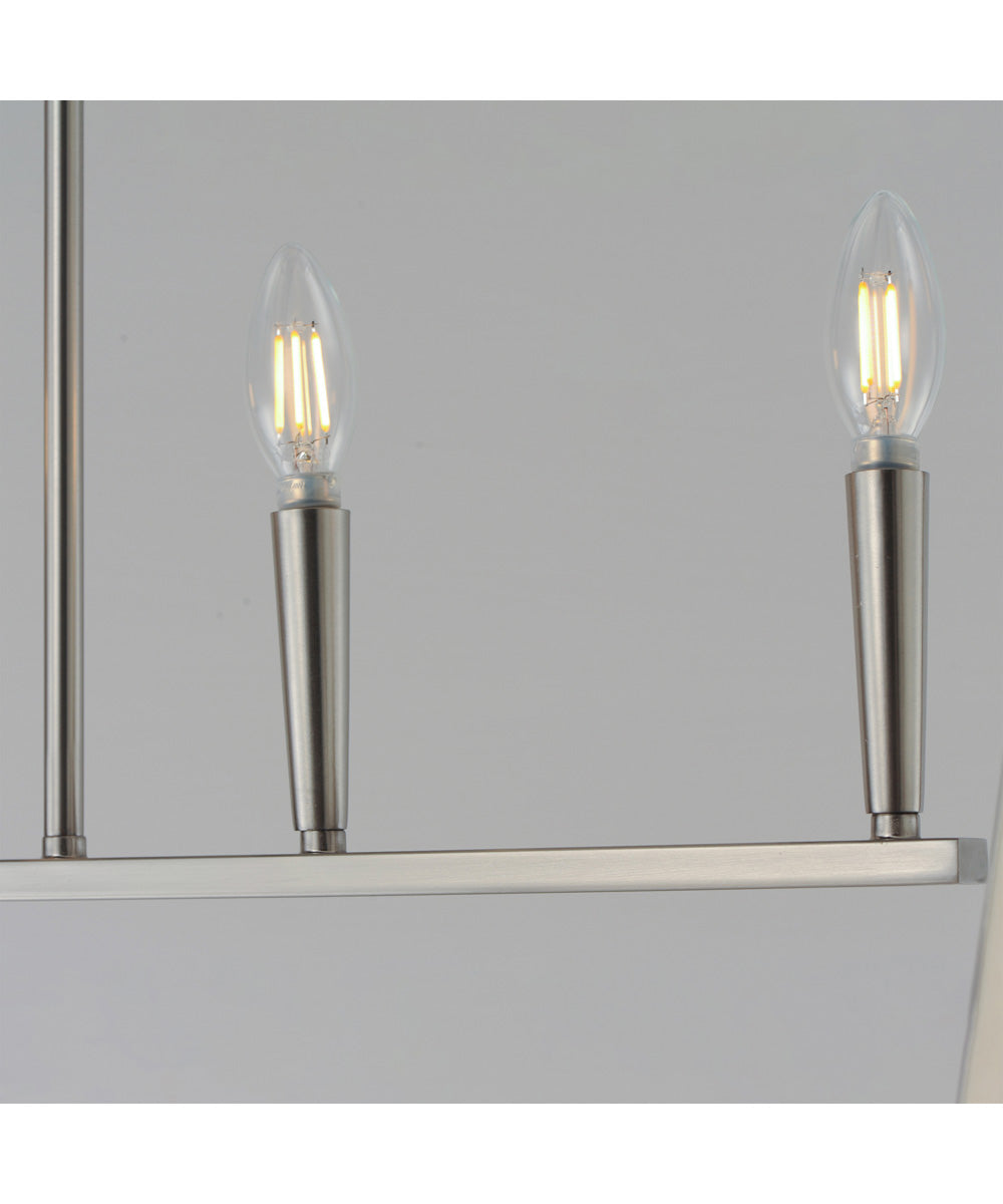Arden 6-Light Linear Pendant Satin Nickel