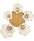 Honey 5-Light Small Chandelier in Distressed Brass
