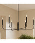 Reines 6-Light Large Chandelier Matte Black