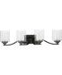 Kene 4-Light Clear Glass Craftsman Bath Vanity Light Graphite