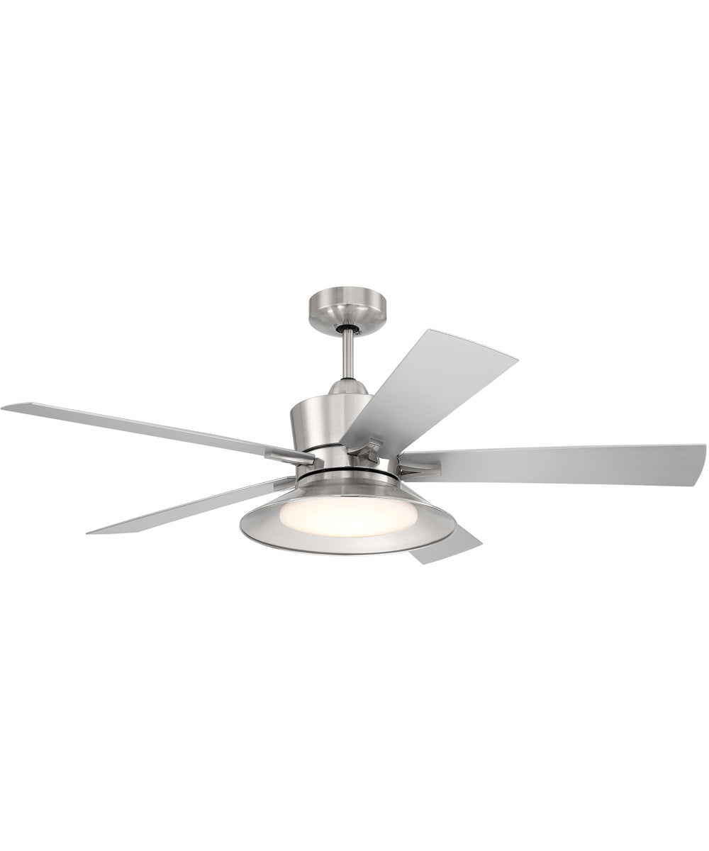52" Topper 1-Light Fan Brushed Polished Nickel