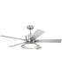 52" Topper 1-Light Fan Brushed Polished Nickel