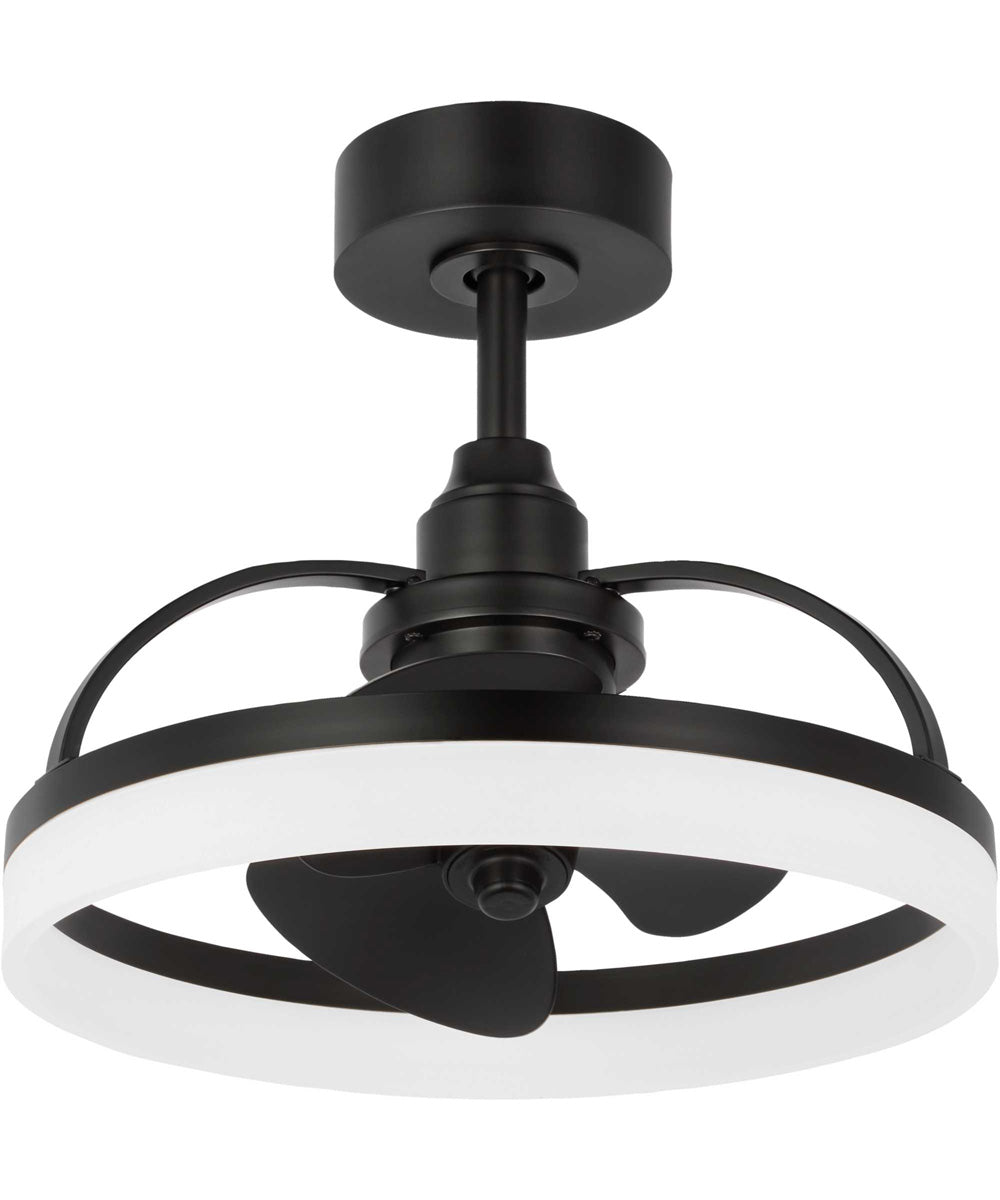 20" Shear Oscillating 3-Blade Matte black Ceiling Fan with Blades Matte Black