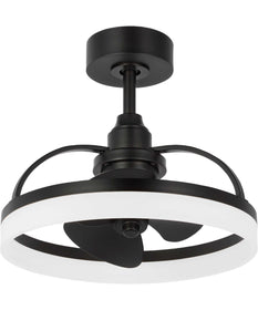 20" Shear Oscillating 3-Blade Matte black Ceiling Fan with Blades Matte Black