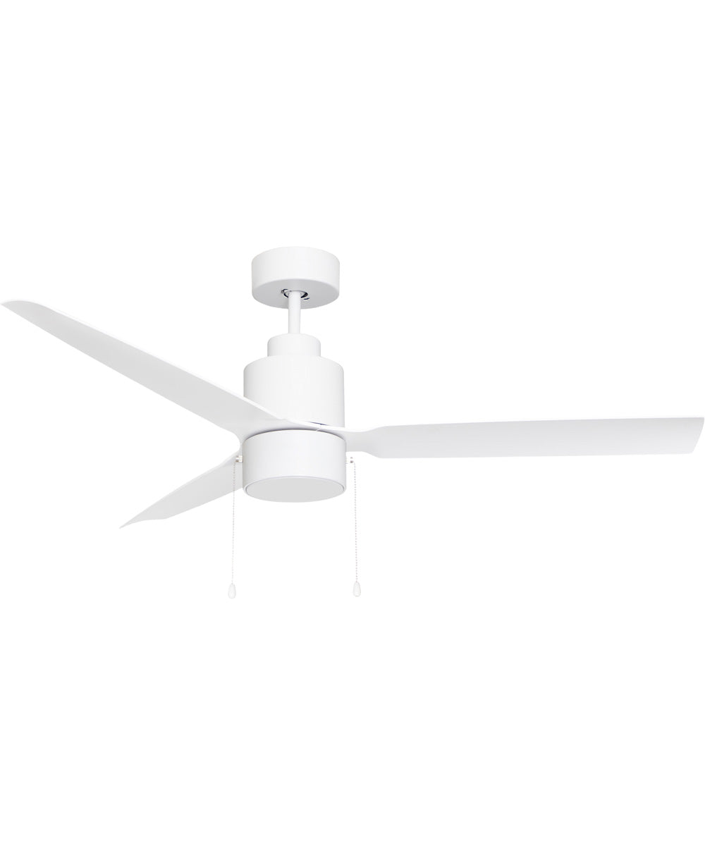 Falcon Pull Chain 52 inch In/Outdoor Fan w LED Light Matte White