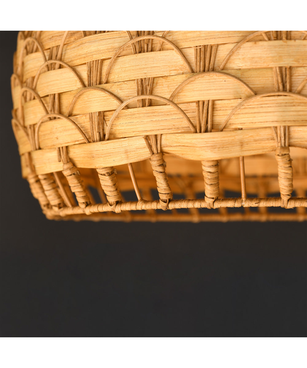 Tahiti 20 inch 1-Light Pendant Black