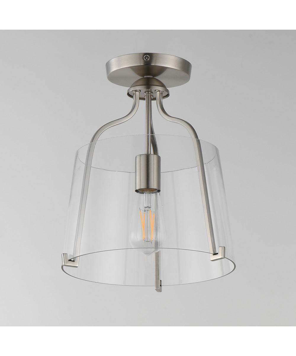 Bellmore 1-Light Pendant/Semi Flush Satin Nickel