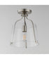 Bellmore 1-Light Pendant/Semi Flush Satin Nickel