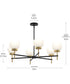 Rigsby 6-Light Medium Chandelier Matte Black and Brushed Gold