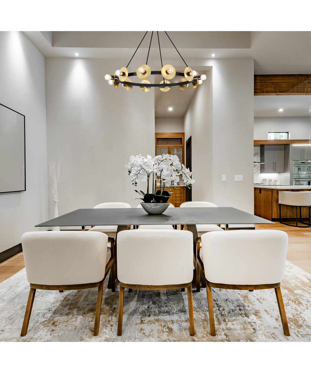 Harmoni 12 Light Chandelier Matte Black