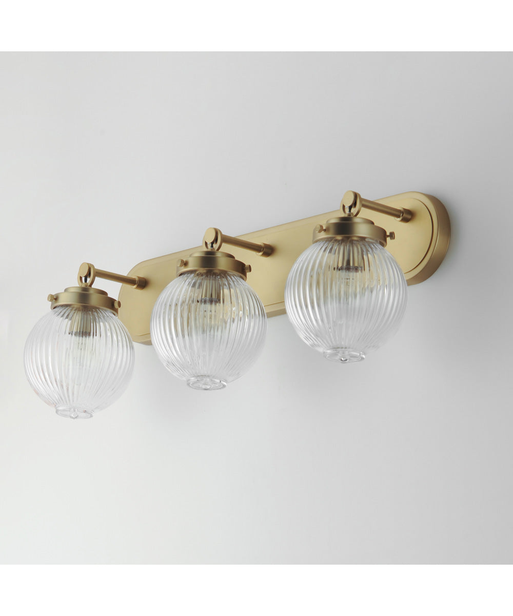 Kasbah 3-Light Bath Vanity Satin Brass