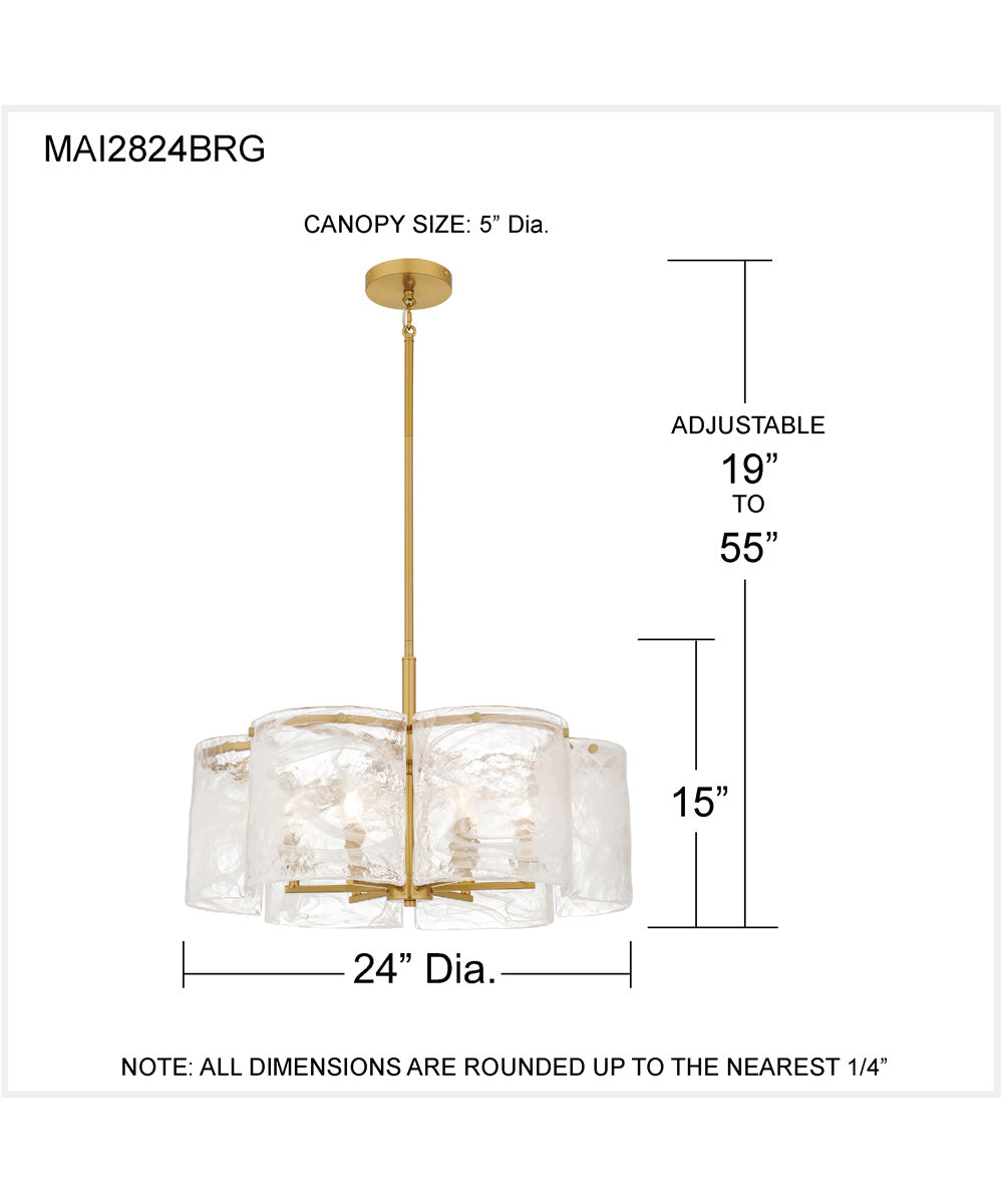 Maisie 6-light Pendant Brushed Gold