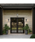 Ryle 1-Light Medium Wall Lantern with Clear Glass Panels Matte Black