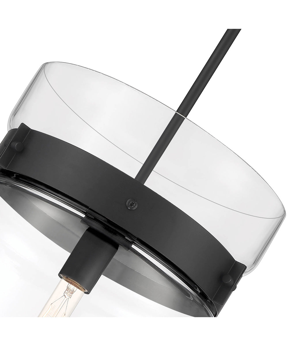 Midnight LA 1 Light Pendant Matte Black