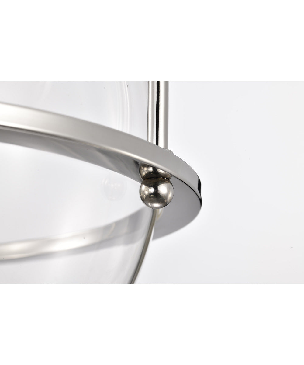 Amado 3-Light Pendant Polished Nickel
