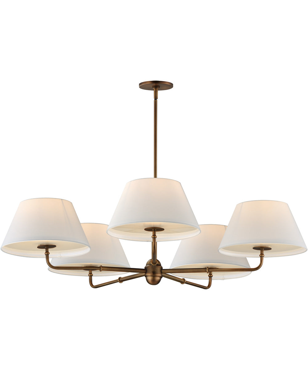 Dunbridge 5-Light Chandelier Weathered Brass