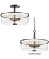 Fuller 3-Light Semi Flush/Pendant Convertible Oil Rubbed Bronze