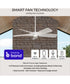 Velto 60-in. 3-Blade LED Modern Ceiling Fan Champagne Bronze