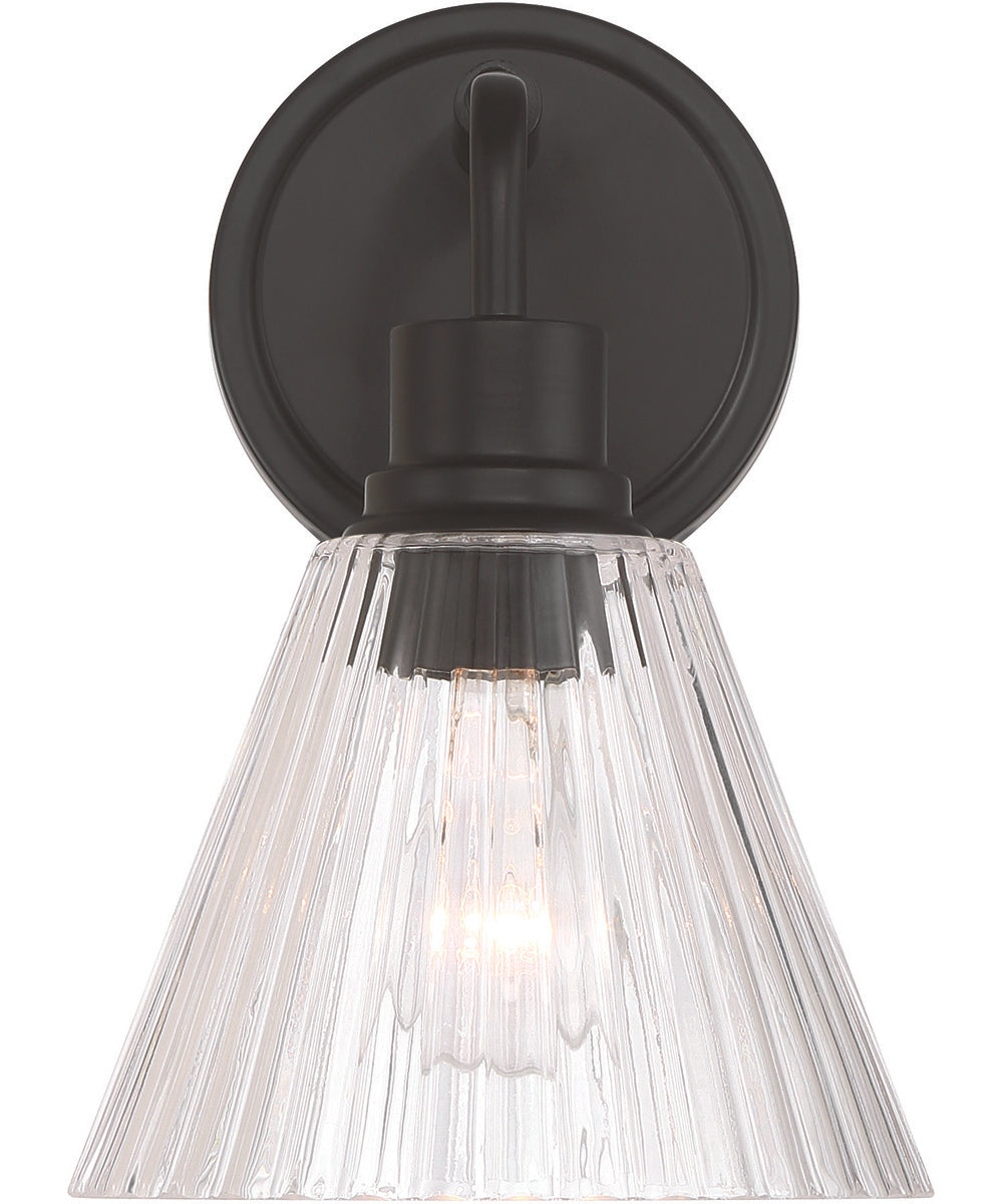Pleated 1-Light Lighting Flat Black