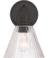 Pleated 1-Light Lighting Flat Black