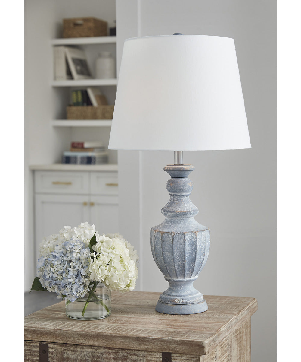 Cylerick Terracotta Table Lamp Antique Blue