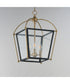 Mccadden 3-Light Pendant Black / Natural Aged Brass