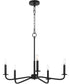 Rutherford 5-light Chandelier Matte Black