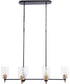 Council 6-Light Lighting Flat Black/Satin Brass