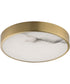 Slab 7 inch LED Alabaster Flush Mount Natural Aged Brass