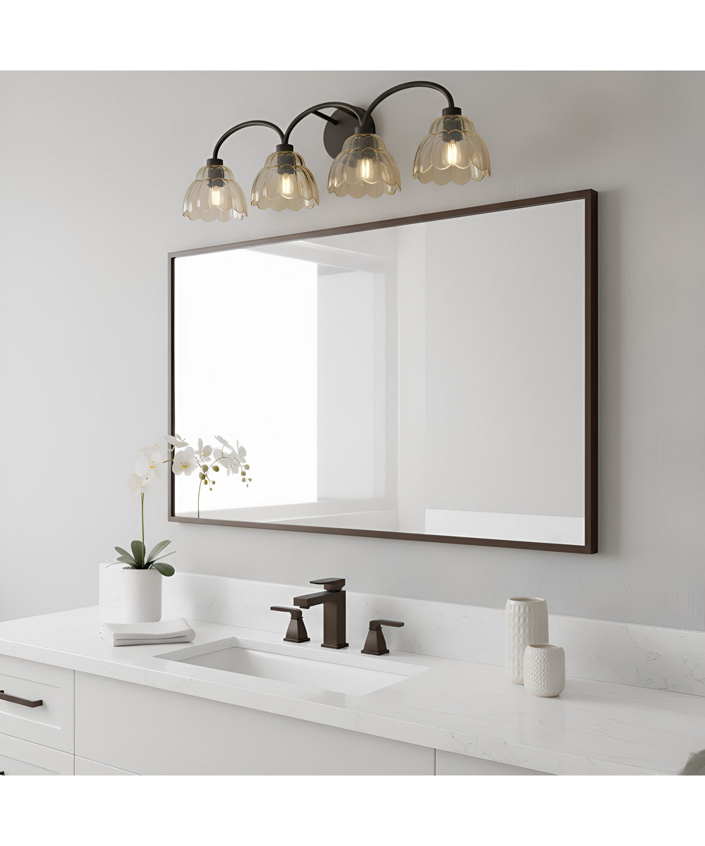 Whitecap 4-light Bath Light Mottled Cocoa