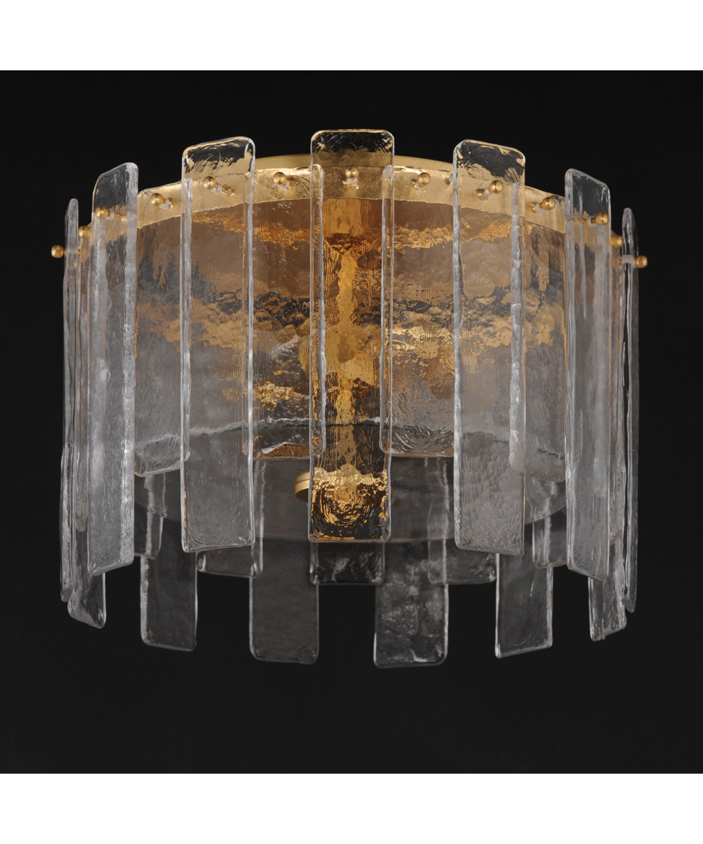 Warren 2-Light Flush Mount Gold Leaf