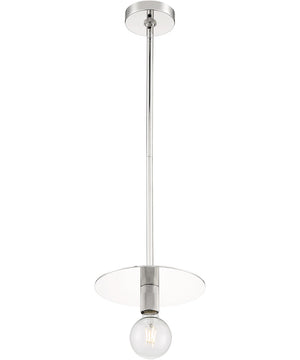 10"W Bizet 1-Light Pendant Polished Nickel