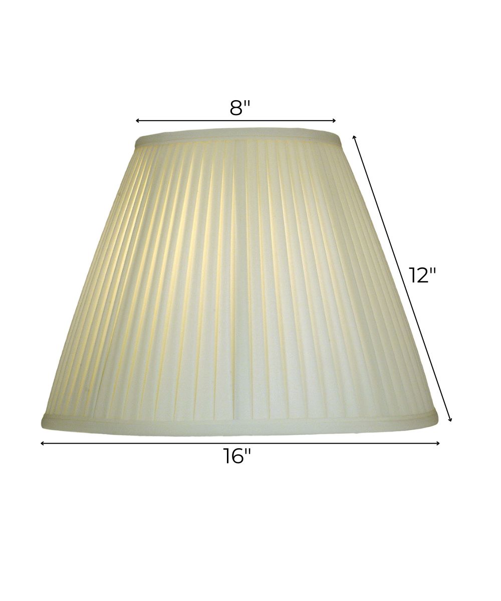 8x16x12 Ivory Shadow Side Pleat Empire Softback Lampshade