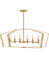 Sammi 6-Light Large Six Light Linear in Lacquered Brass
