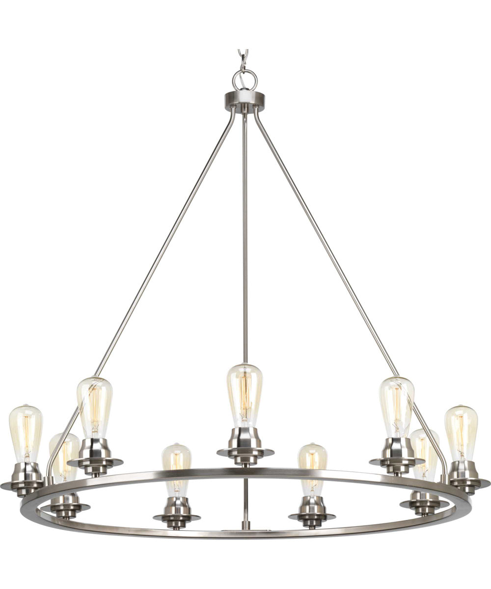 Debut 9-Light Farmhouse Chandelier Light Brushed Nickel