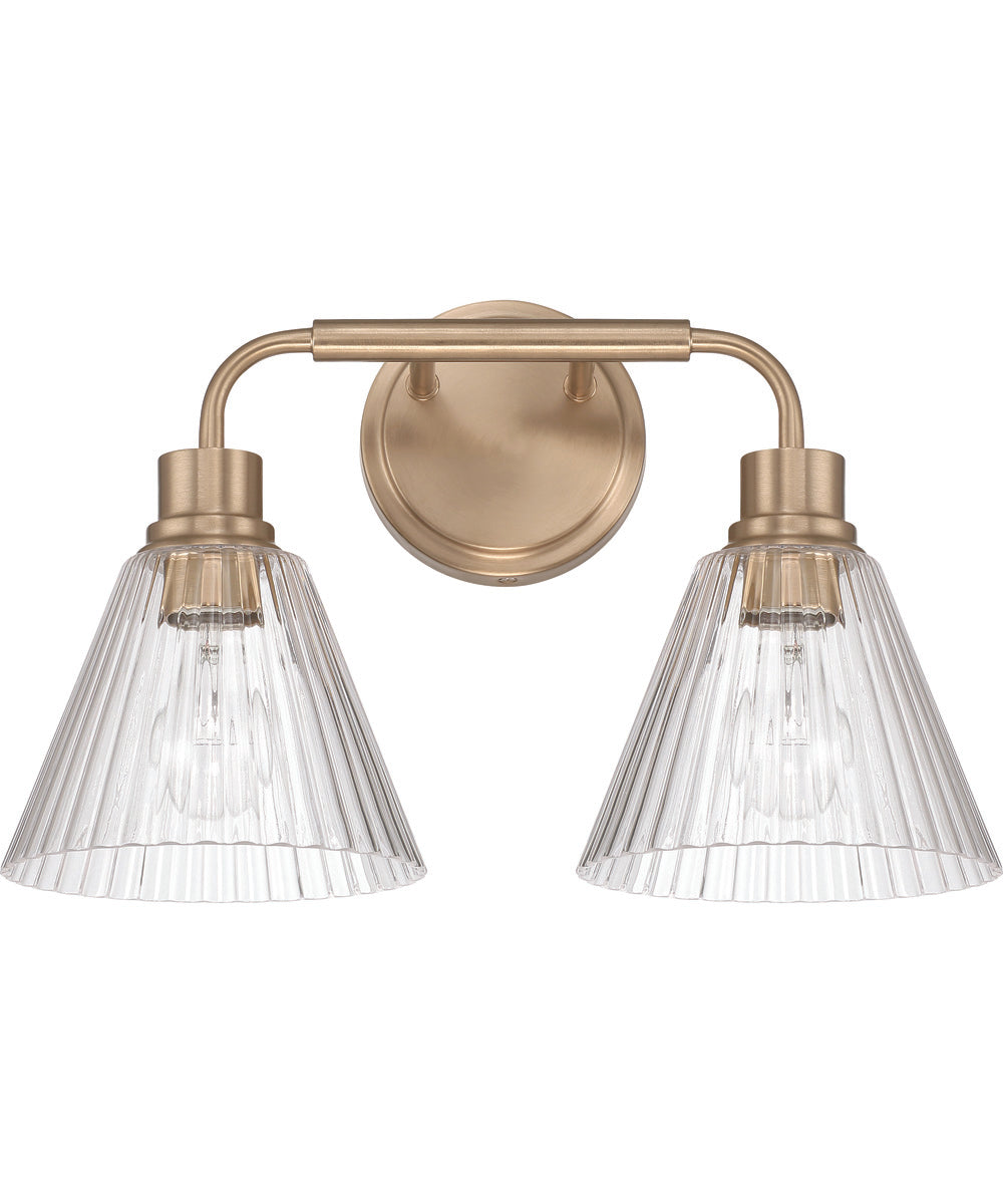 Pleated 2-Light Lighting Premium Bronze