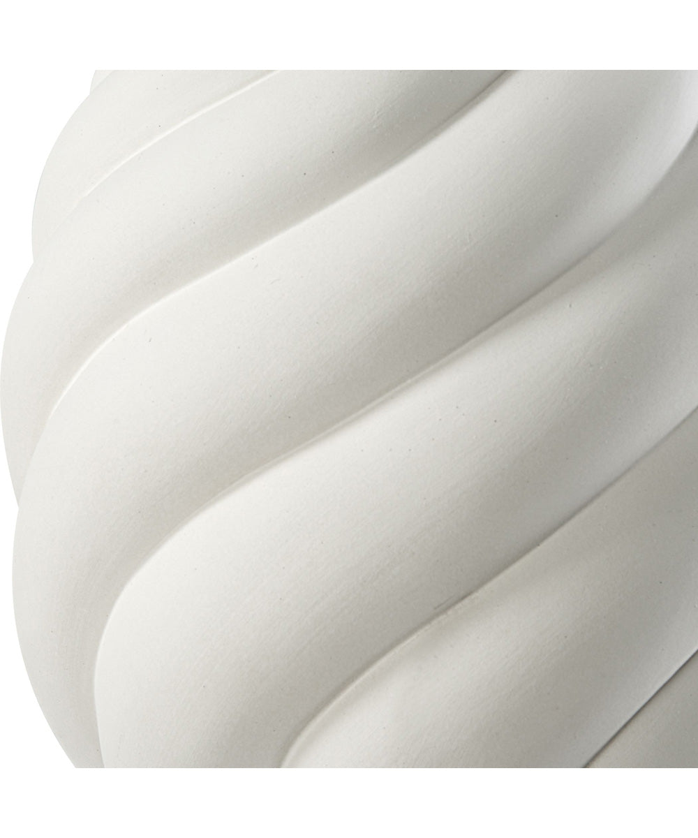Twisted Swirl White Table Lamp