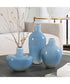 Celestial Frost Blue Vases Set of 3