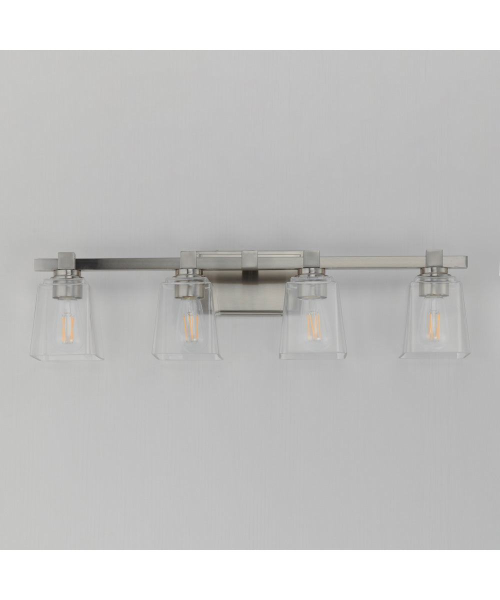 Cubos 4-Light Bath Vanity Satin Nickel
